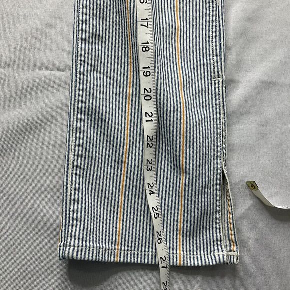 3x1 NYC  Jeans W4 Austin Crop Striped Nillie Denim Button Fly Womens Size 25 - Picture 8 of 11